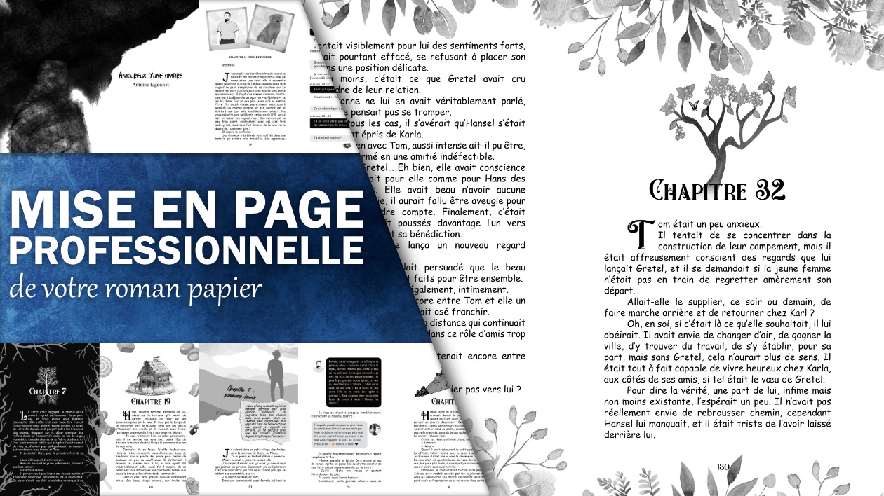 Image présentant plusieurs mises en page réalisées par Jonathan Lhuillier